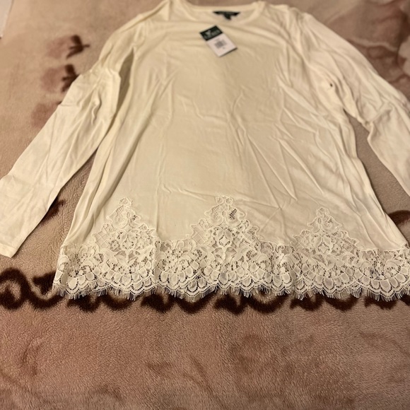 Lauren By Ralph Lauren Petite Long Sleeves With Lace - Picture 6 of 13